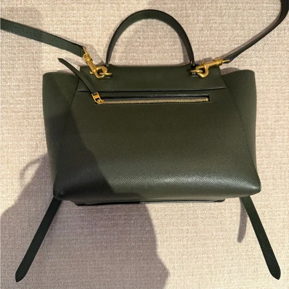 Celine Nano Olive Green Belt Satchel Bag - Picture 7 of 10